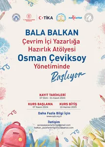 Balkanlar Çevrim İçi Yazarlık Atölyesi Başlıyor